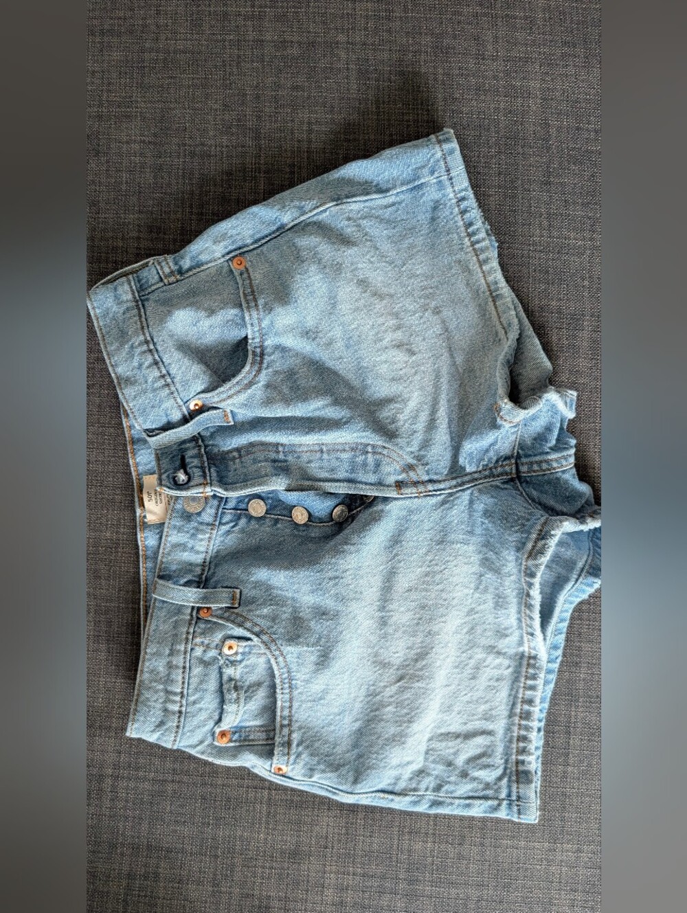 Levi's 501 Original Light Wash Button-Fly Denim Shorts